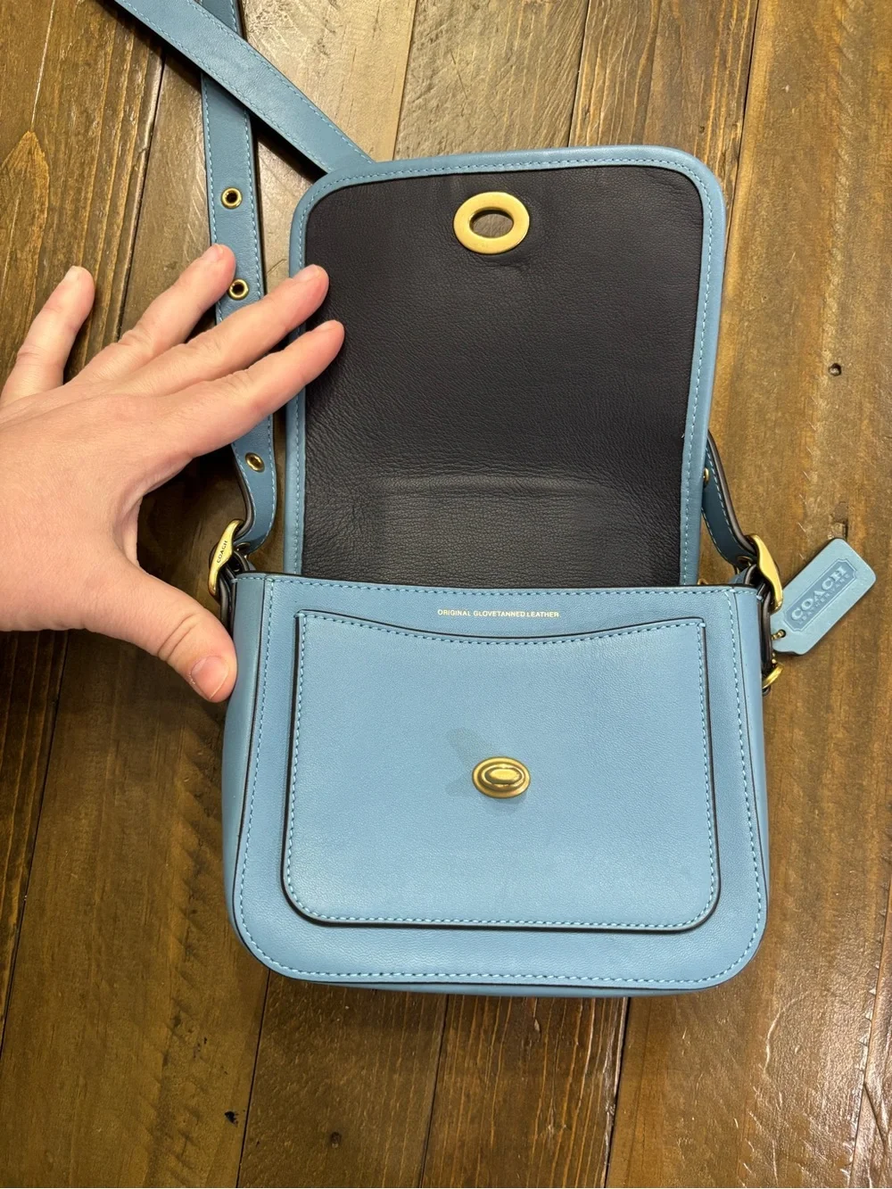 Coach Rambler Crossbody 16 in Pacific Blue